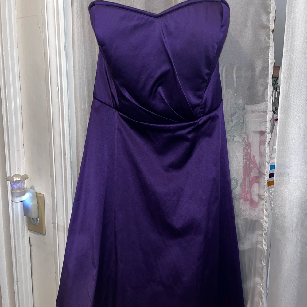 Purple strapless dress, only been worn once